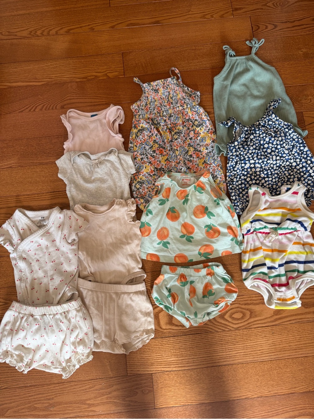 Baby Girl Summer Clothes Bundle Floral Sizes 0-3 Months